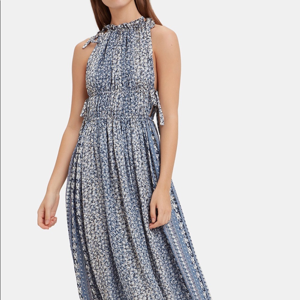 Ulla Johnson Blue and White Maxi Dress